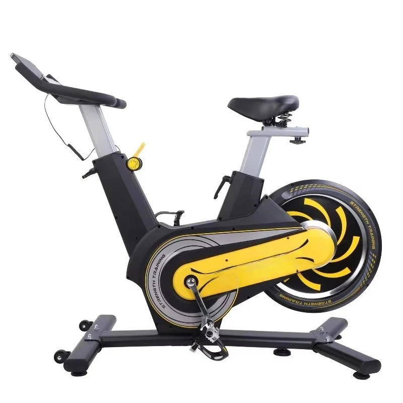 Commercial Indoor Cycling Bike with LCD Display & Adjustable Resistance - Heavy Duty Spin Bike for Home Gym Fitness Training