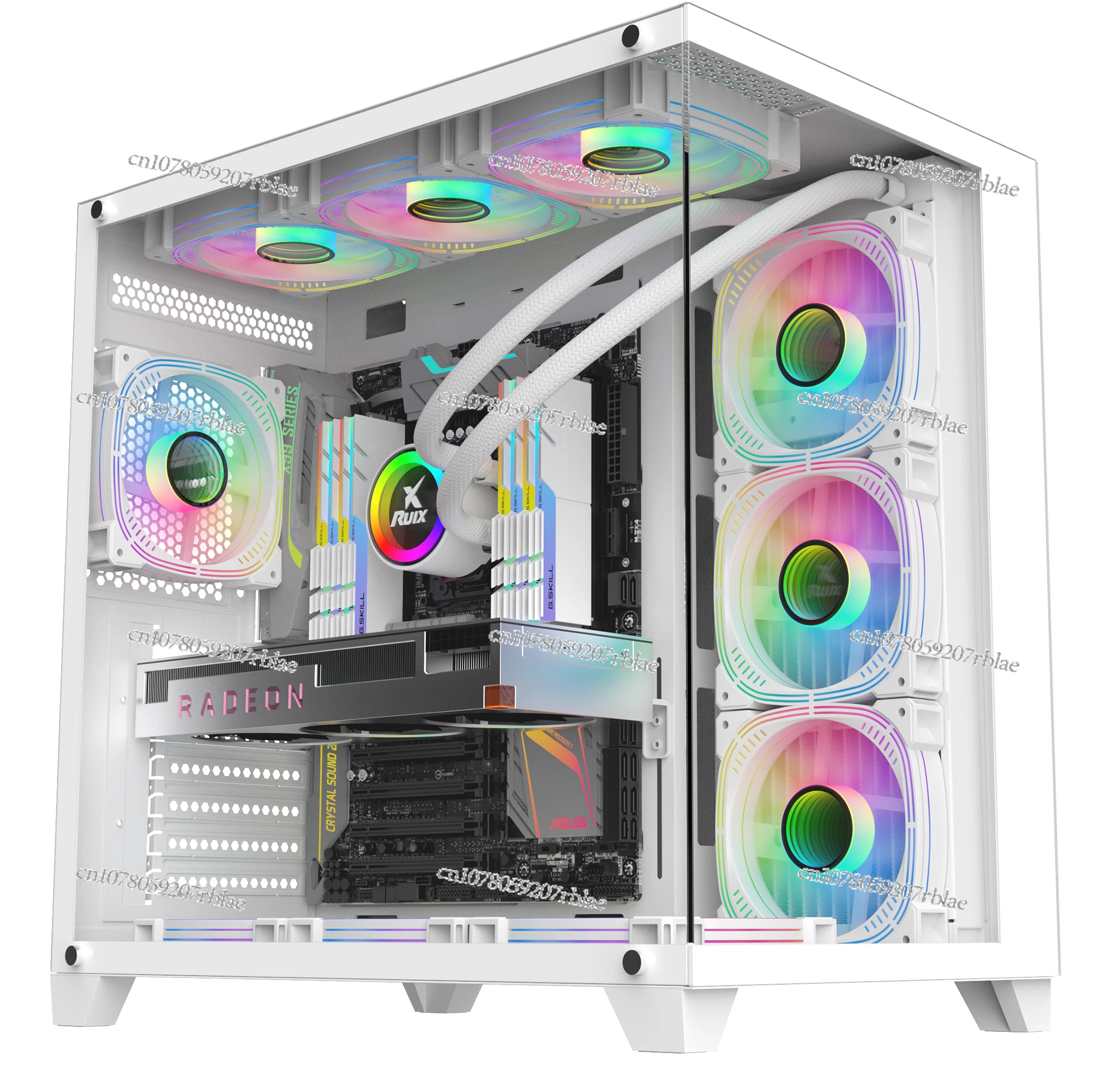 

Evesky Sea View Room Pro Computer Case Desktop Case Atx White Sea View Room 360 Water-Cooled Case