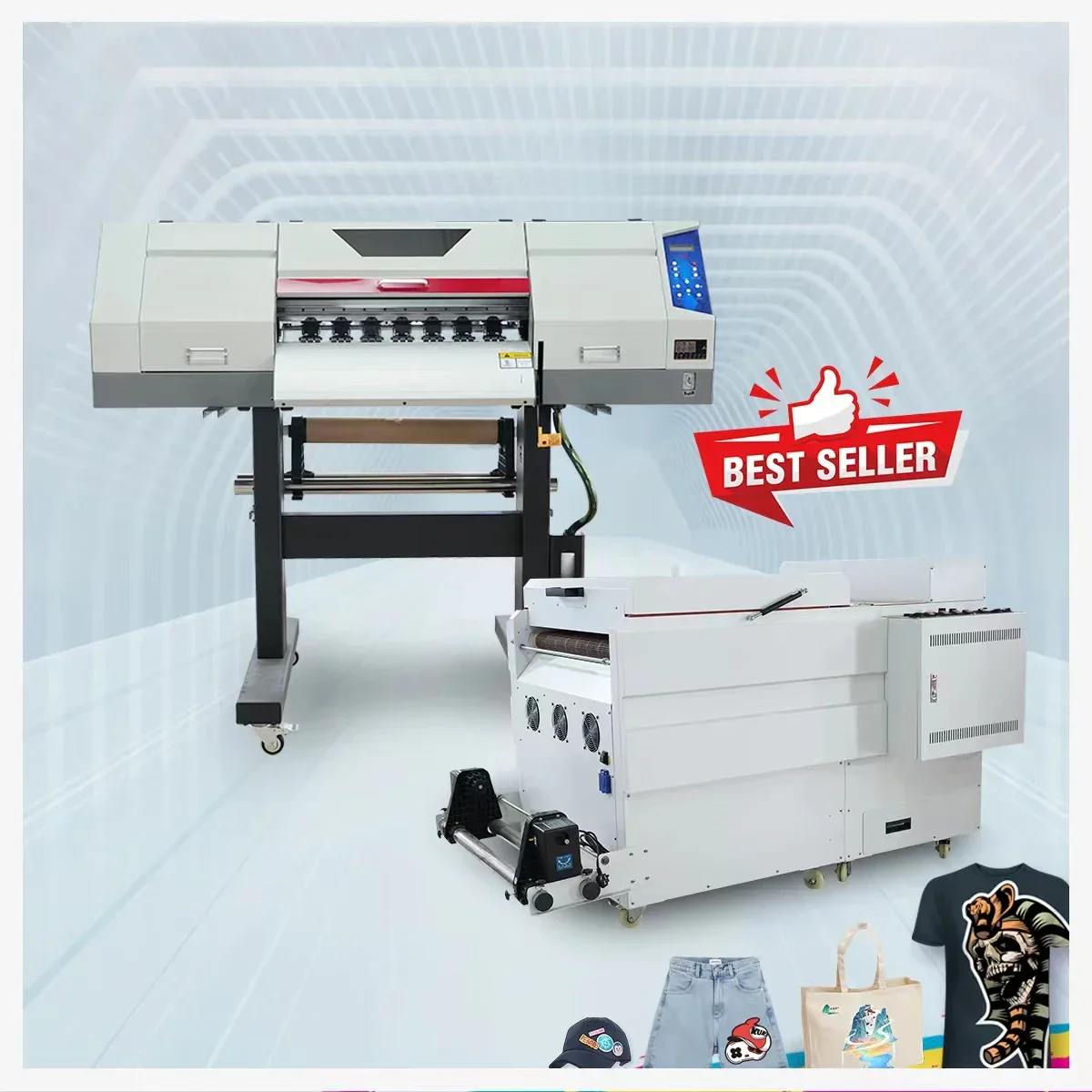 Ocinkjet A1 70CM 60 CM DTF Film Printer Impresora With Dual I3200 Printhead White Ink Pump Powder Shaking Oven Machine