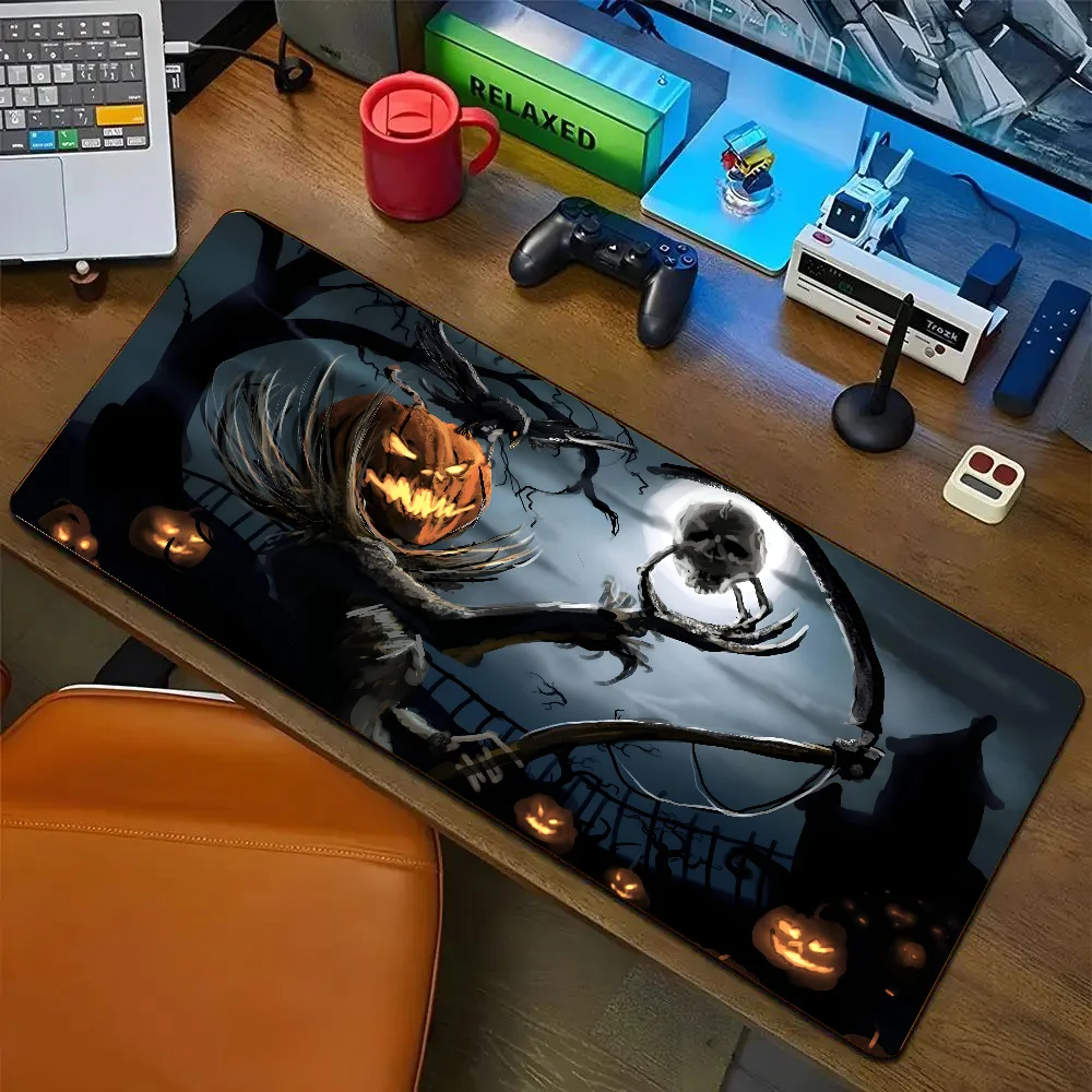 All Saints' Day Jack O' Lantern Non-slip Mouse Pad Suitable For Office Computers Laptops E-sports Game Desk Mats XXL Keyboard