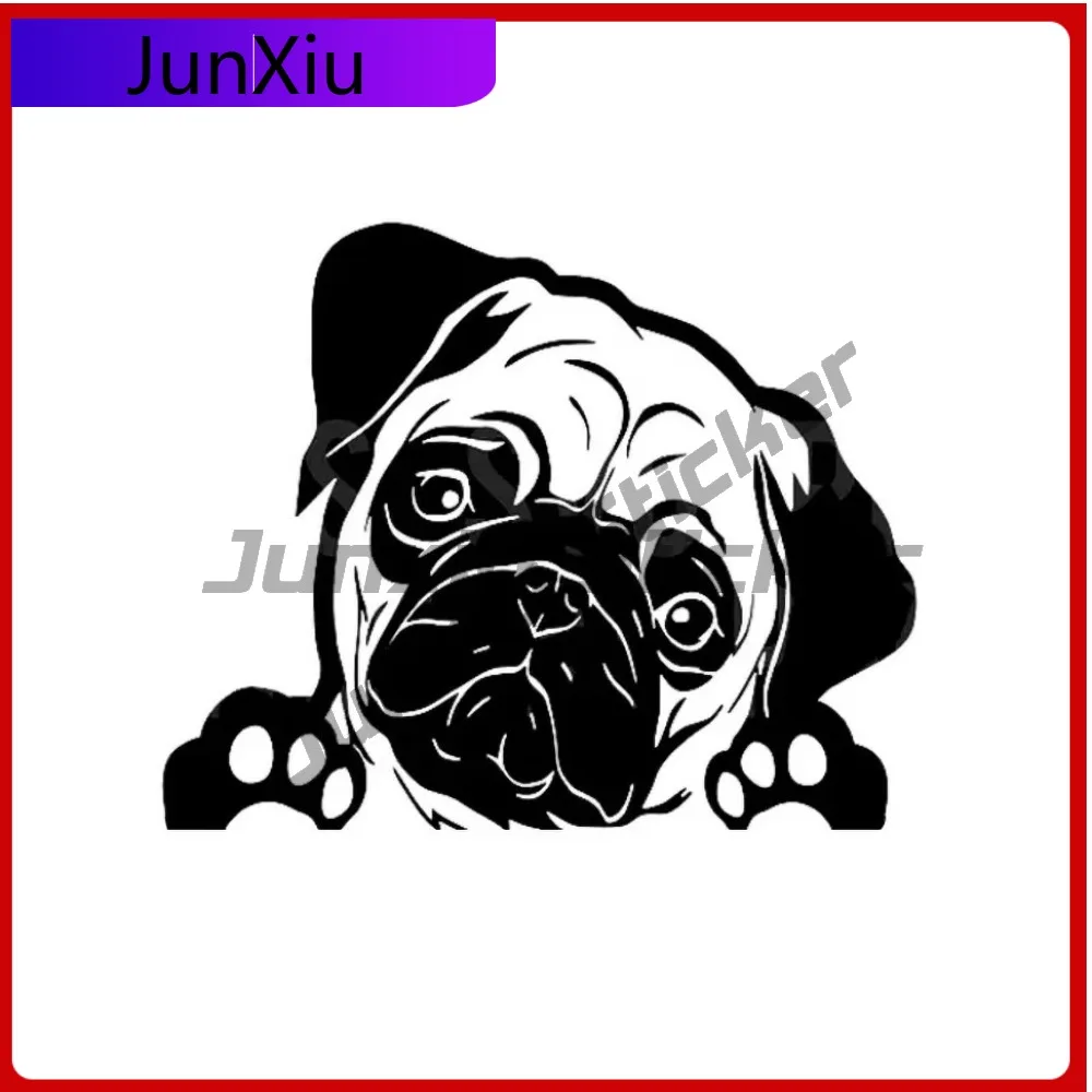 

French Bulldog Peeking Decals, Aesthetic Car Laptop Window Bumper Waterproof Vinyl Decal Gift Funny Trendy Cute Funny Cool