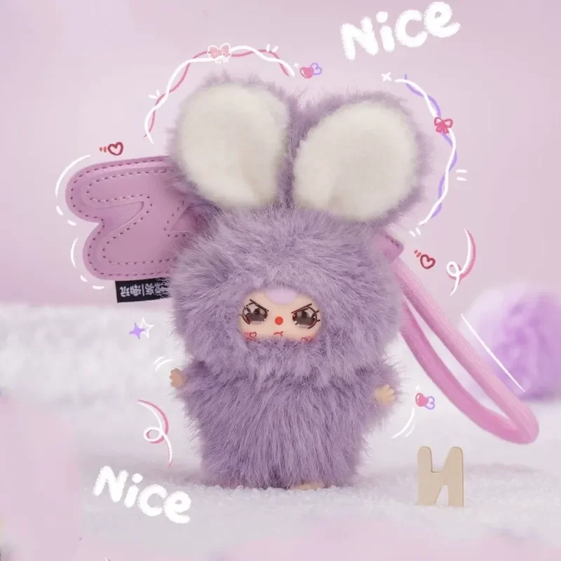 Baby Three Super Mini Bunny Vinyl Plush Blind Box Keychain Doll Bag Pendant Decoration Accessories Surprise Gift Mystery Box Toy