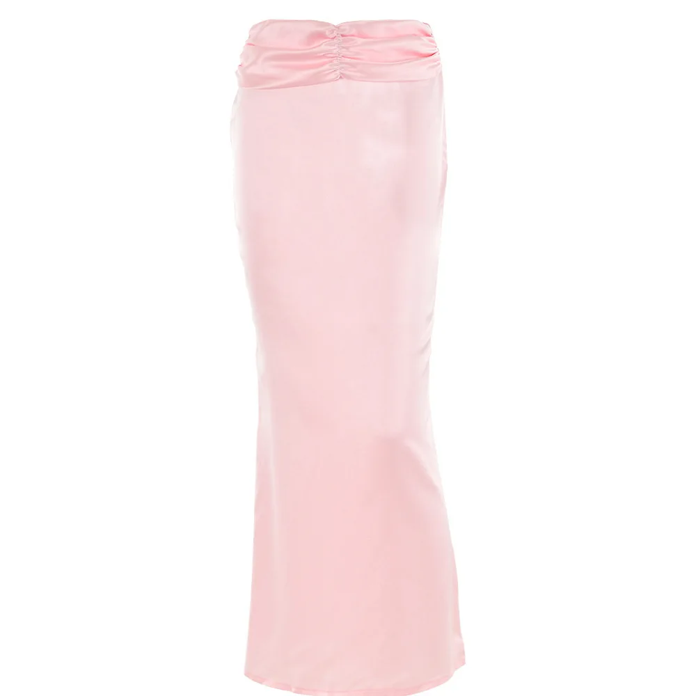 Sexy Long Fi Tail Skirt f Body New Arrival 2023 Street Sle Polyester Fabric Slim Fit Wrap around Skirt Pure Color