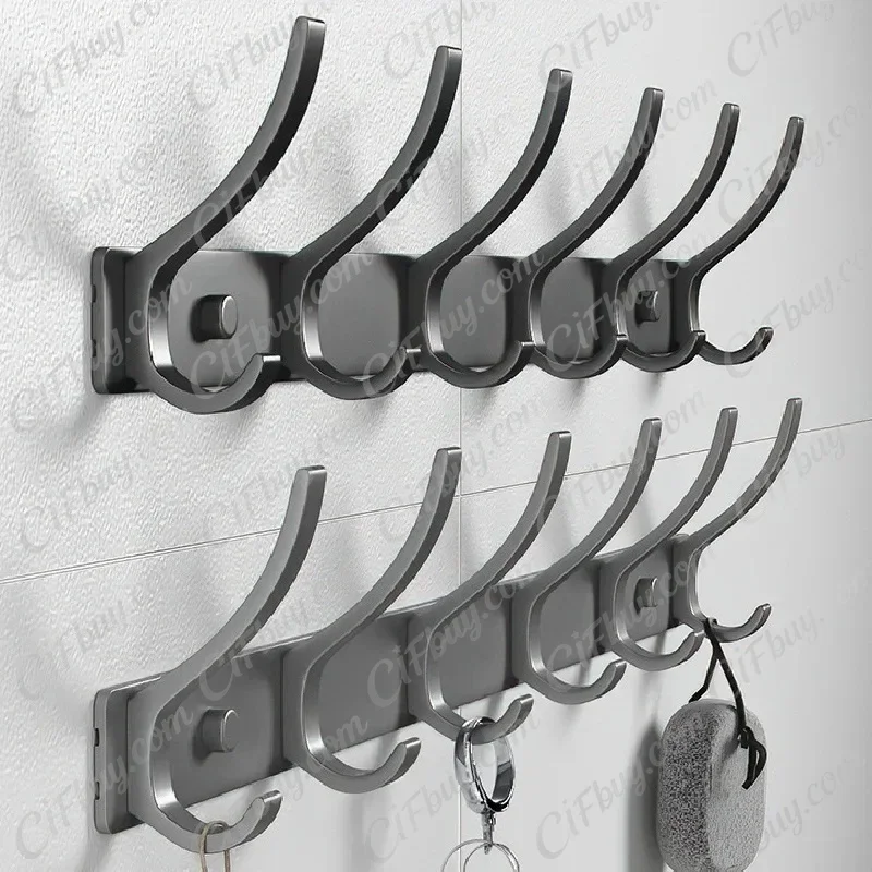 CIFBUY Metal Wall Art Iron Decor Towel Coat Hook Rack Sculpture Rust Proof Waterproof For Indoor Outdoor Bathroom Living Room