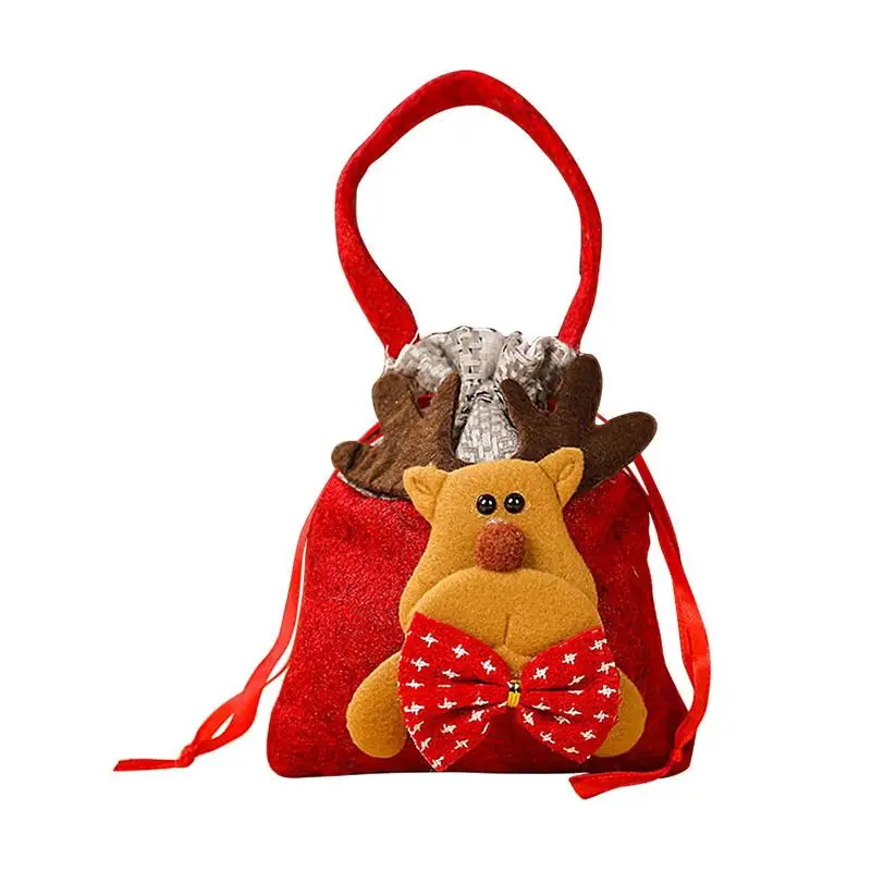 Christmas Velvet Bags Eve Candy Bags Festive Christmas Rope Candy Jewelry Packaging Christmas Velvet Bag Classic Gift Doll Bags