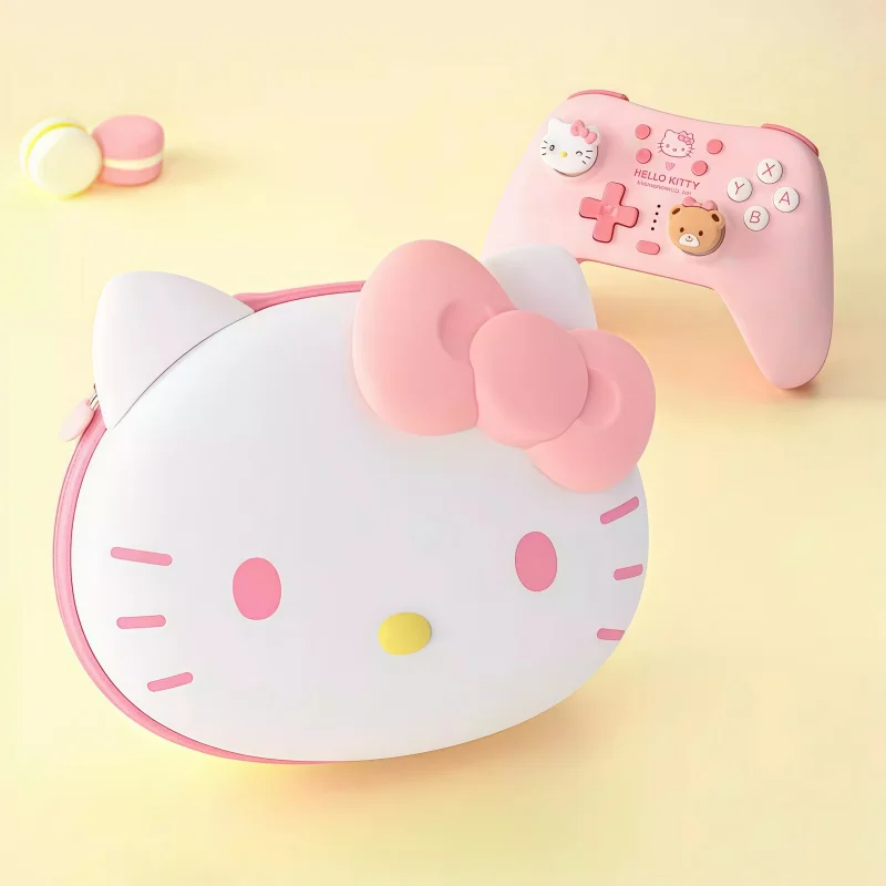 سانريو الكرتون تصميم مخصص مرحبا كيتي أذرع التحكم في ألعاب الفيديو حقيبة التخزين Ps5/Nspro/Xbox حقيبة تحكم حقيبة كتف أنيمي الطرفية