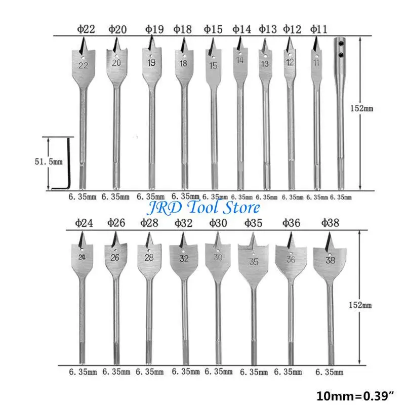 A2UD 19PCS bền 11-38mm SPADE SUL