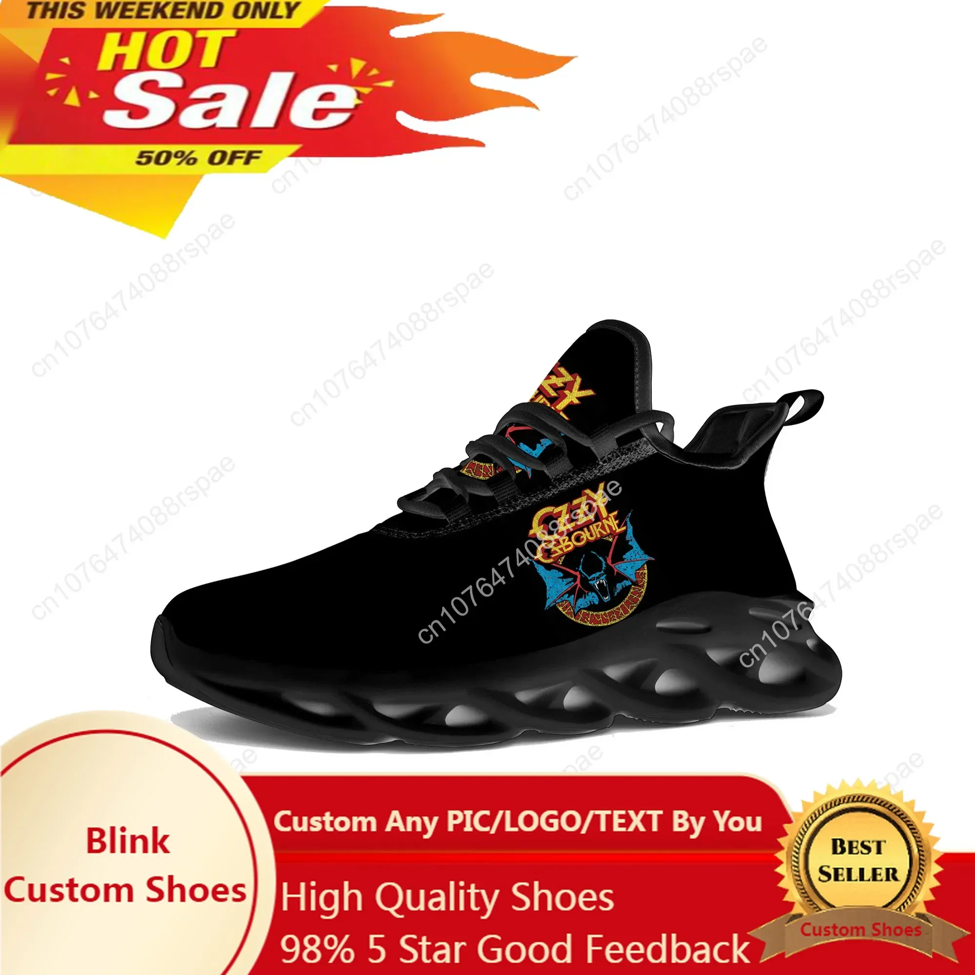 Ozzy Osbourne Metal Rock Singer Flats Sneakers Mens Womens Sports Running Shoe Sneaker Lace Up Mesh Footwear Tailor-made Shoe