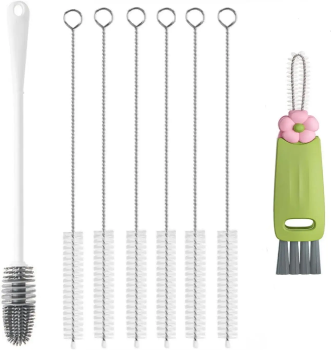 

Bottle Brush for BrüMate Era 30oz/40oz Tumblers, Straw Cleaner Brush with 3 in 1 Multifunctional Cap Brush for Owala Water Bottl