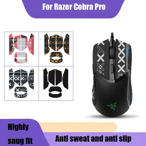 Cinta de agarre para ratón Razer Cobra Pro, edición profesional, pegatina antideslizante para ratón todo incluido, pegatina Universal para ratón con cable