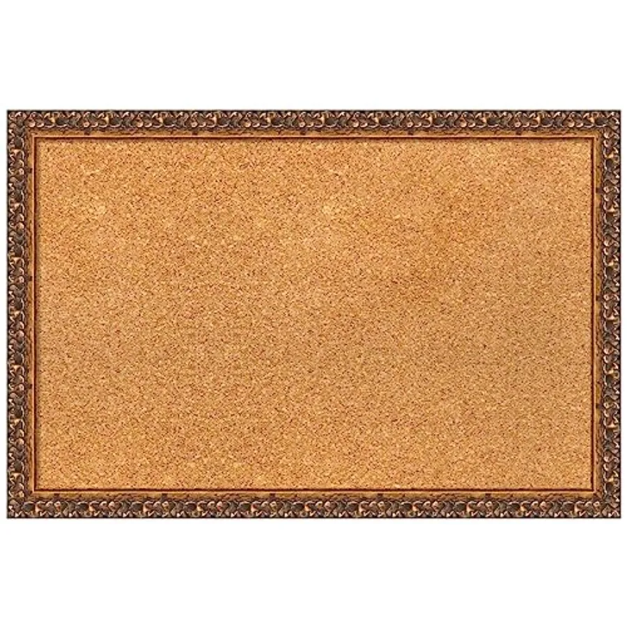 

Натуральная пробковая доска для стен 16x24, доска для заметок с бронзовой рамкой, маленькая пробковая доска для офиса, декор для дома, традиционная