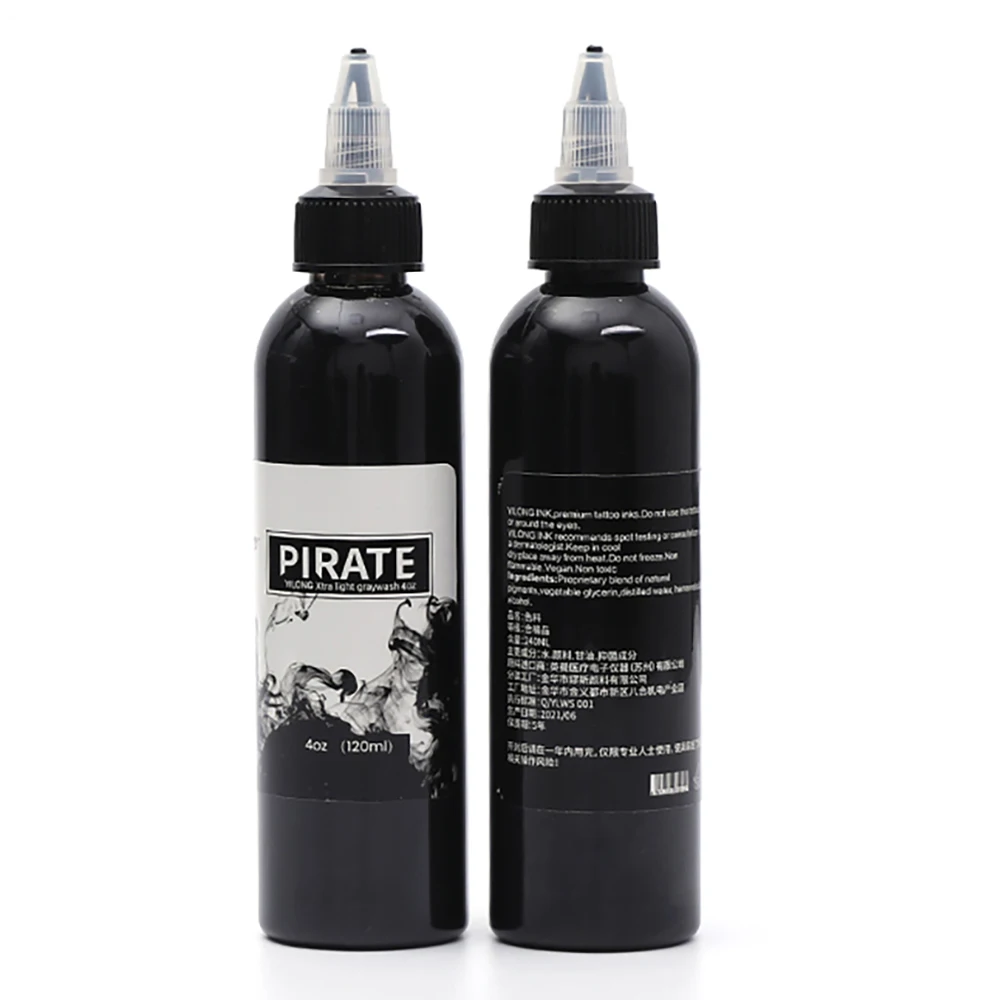 30/120/240ml/Bottle Black Tattoo Ink For Body Art 4 Shades Natural Minerals Safe Permanent Makeup Tattoo Pigment Paint Ink