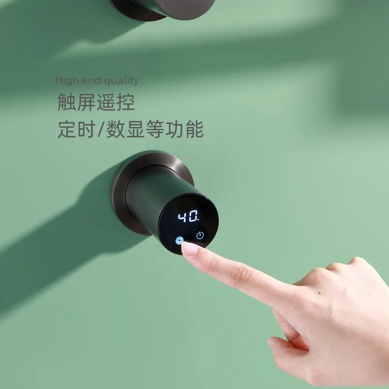 Concealed Towel Warmer Rack Minimalist Intelligent Heating Bath Towel Rack Digital Display Timing Constant Temperature Embedded