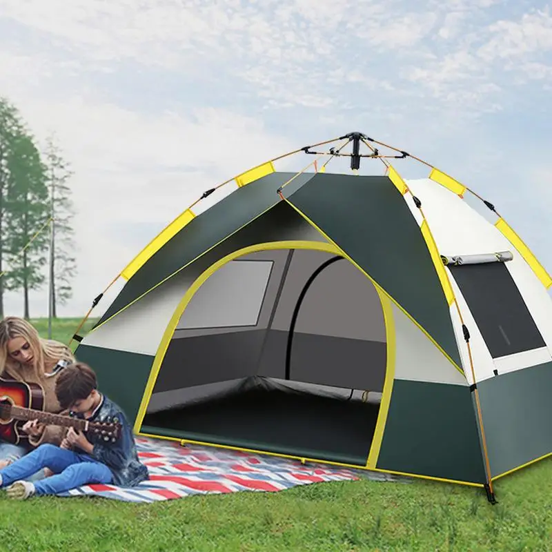 Camping Tent 2-3 Person Family Tent UV Protection Automatic Setup Tent Camping Accessories For Backpacking Mountaineering Hiking