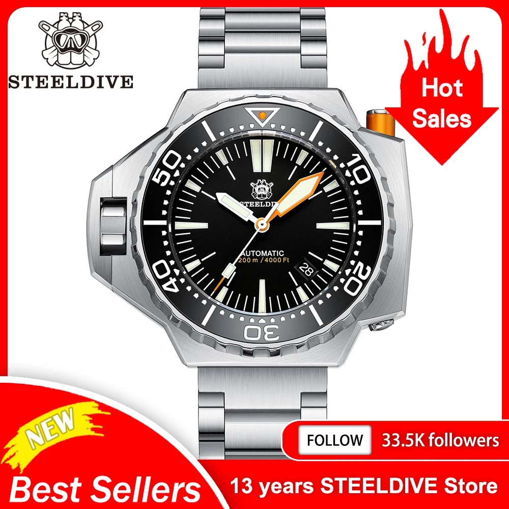 Steeldive Proplof SD1969 V3 New Design 1200m waterproof NH35 Automatic oversize mens dive watch