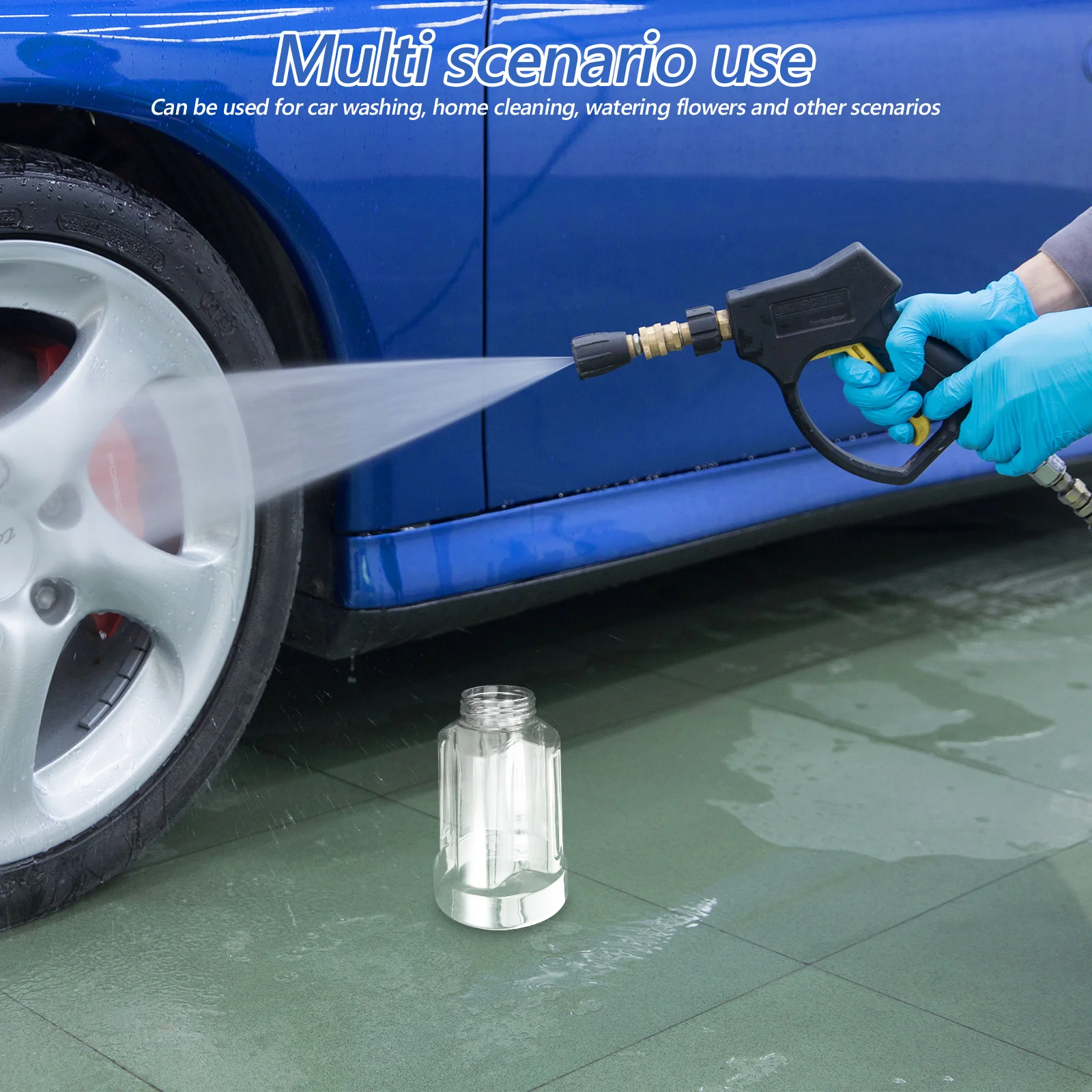 

Car Washing Foam Sprayer 1L PP Material Foam Bottle Pressure Washer Attachment Garden Hose Soap Sprayer for Pet Bathing Cleaning