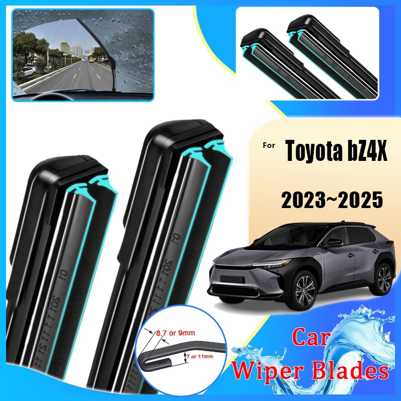 

Car For Toyota bZ4X Subaru Solterra 2023~2025 Double Rubber Front Wiper Blade Window Windshield Windscraeen Brushe Accessories