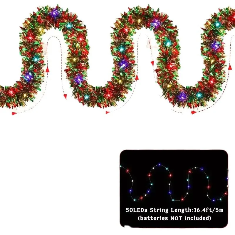 LED String Lights Christmas RGB Flash and Twinkle Effect Lights for Holiday Decoration Lighting