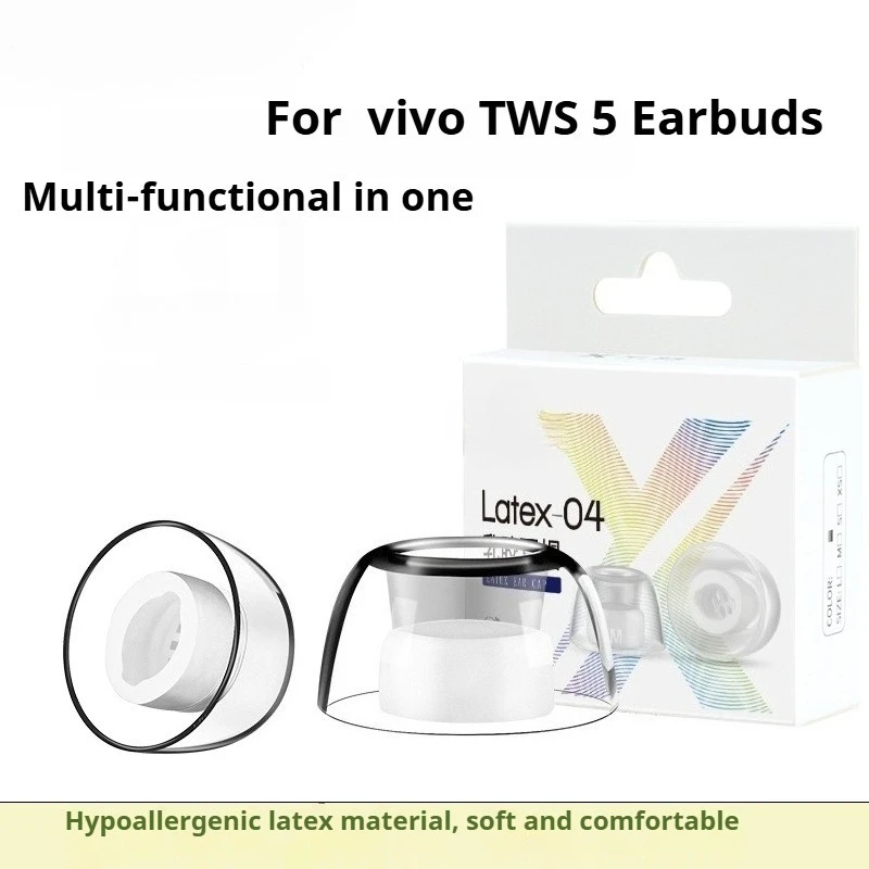 

Латексные силиконовые насадки для Vivo TWS5, беспроводной Bluetooth-чехол для наушников, антиаллергенная затычка для ушей, затычка для наушников