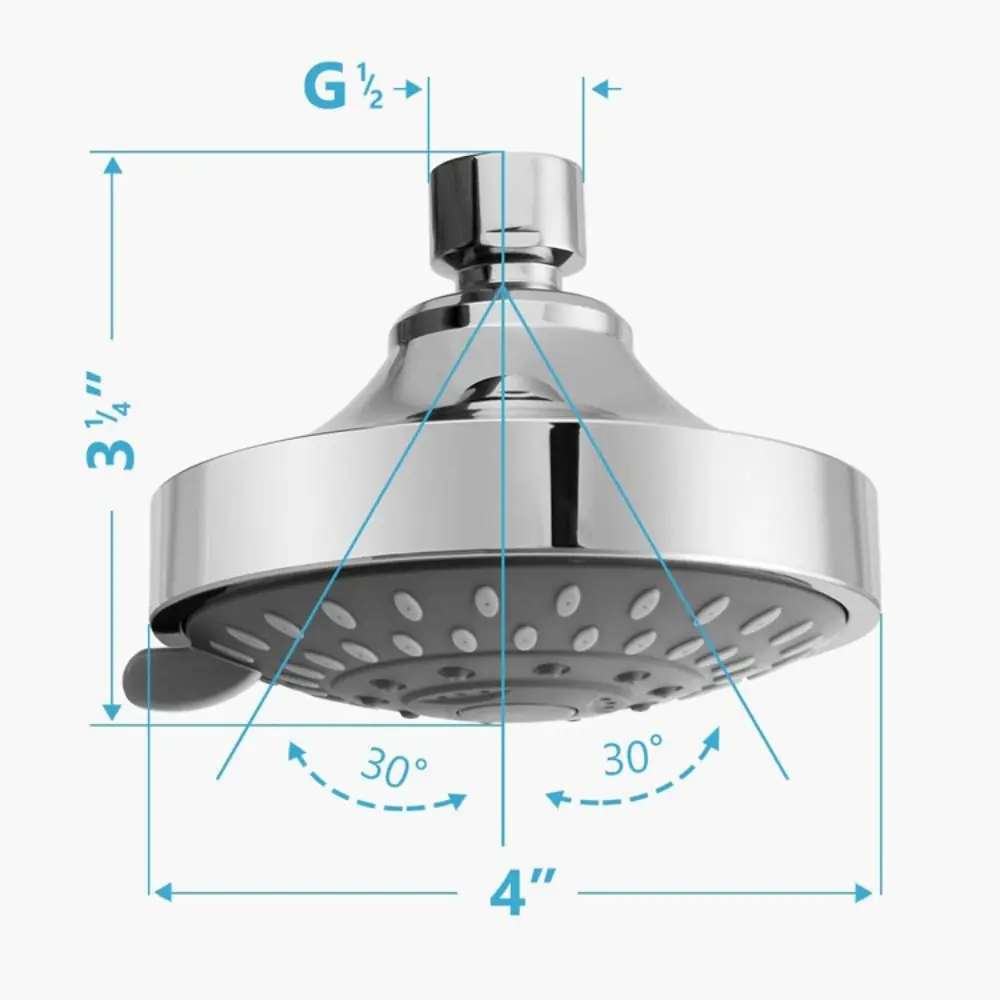 Modern High Pressure Rain Shower Head Anti-Clog Water Saving Bathroom Showerhead Adjustable Spray Shower Head Shower Room