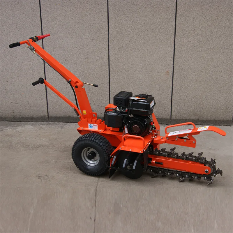 

Hand-held small trencher, water pipe ground buried pipe trenching, chain trenching machine