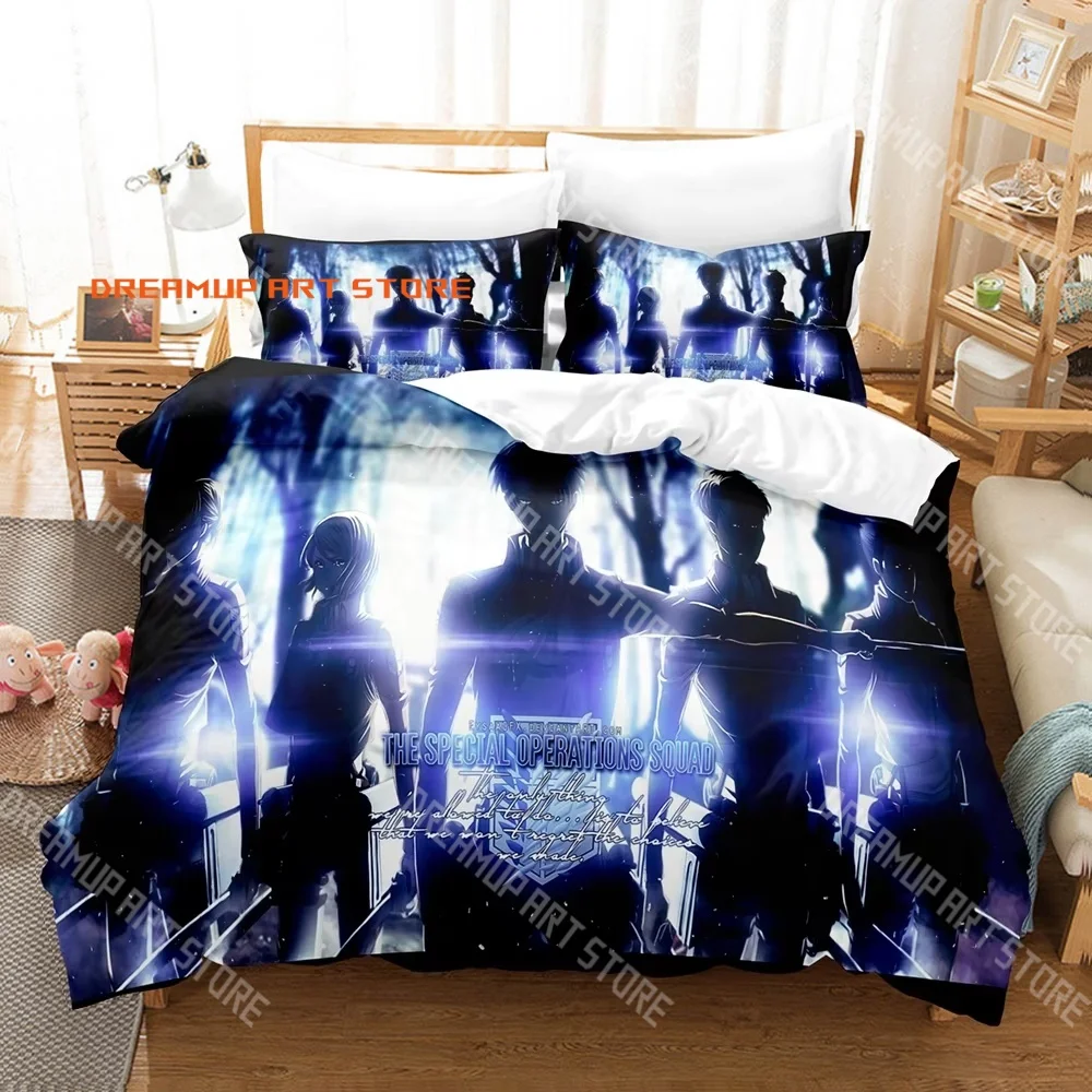2026 3D Print Attack On Titan Anime Bedding Set Single Twin Full Queen King Size Bed Set Adult Kid Bedroom Duvetcover Set