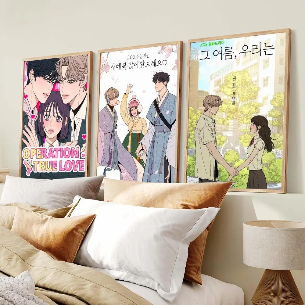 Webtoon O-Operation True Love Poster Modern Minimalist Wall Art Prints Poster Home Decor Interior Bedroom Living Room