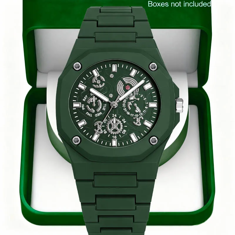 1-piece new watch, polygonal dial, fashionable and trendy accessory for outfit coordination