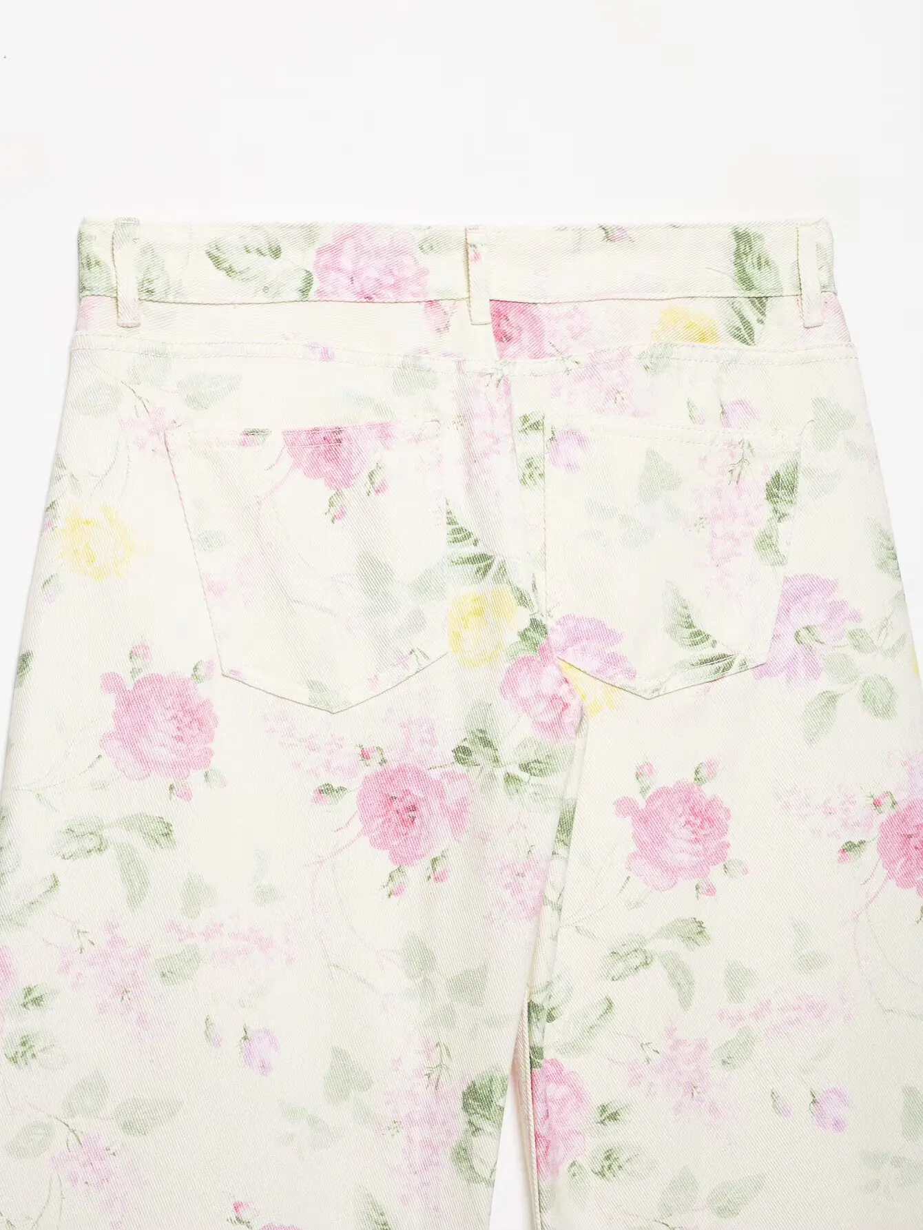 KONDALA Damen Blumen-Denim-Hose Neu 2026 Sommer Trendige High-Street Weite Hose Elegante Schicke Urlaubshose mit Niedriger Taille – Detail 8