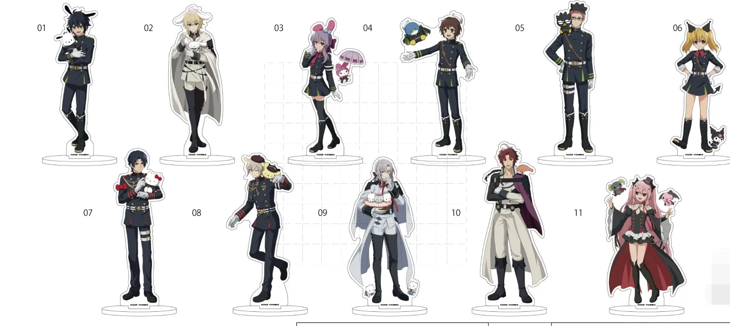 

Seraph of the End Mikaela Hyakuya Cosplay Anime Acrylic Stand Figure Standing Model Desktop Plate Stand Ornaments Accessories