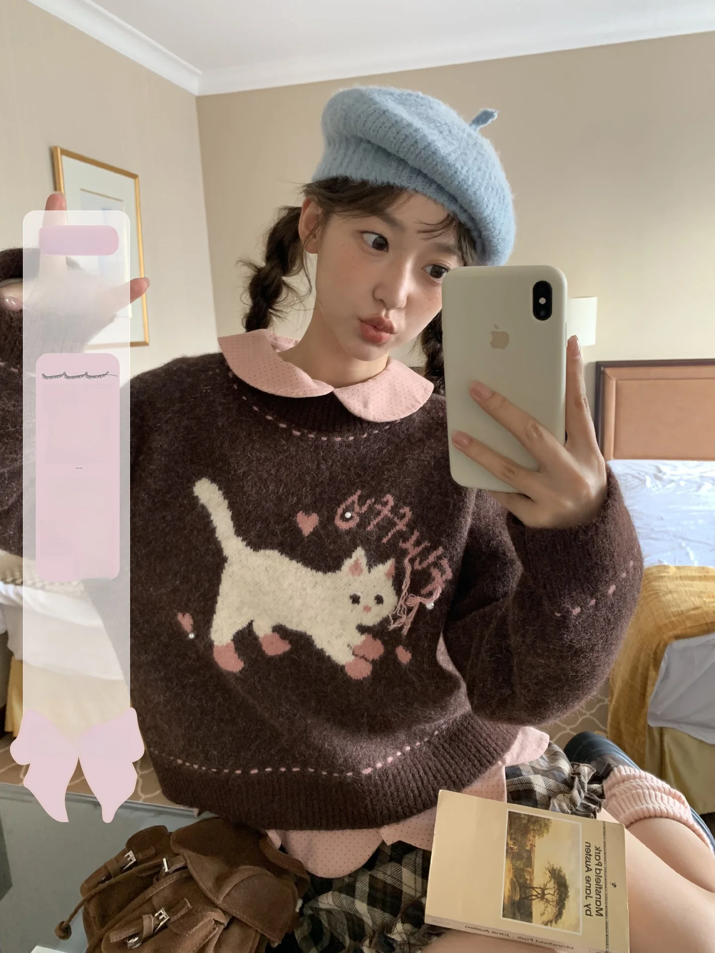 

Утепленный женский вязаный свитер-пуловер Thiened Boot Lazy Sle, коричневый, зимний, теплый, с длинными рукавами, круглым вырезом, модный