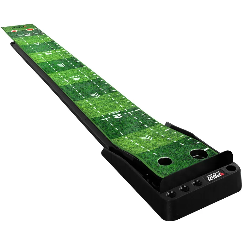 PGM 3M Green Golf Putter Trainer Putting Practice Mat Ball Return Fairway with Baffle TL021