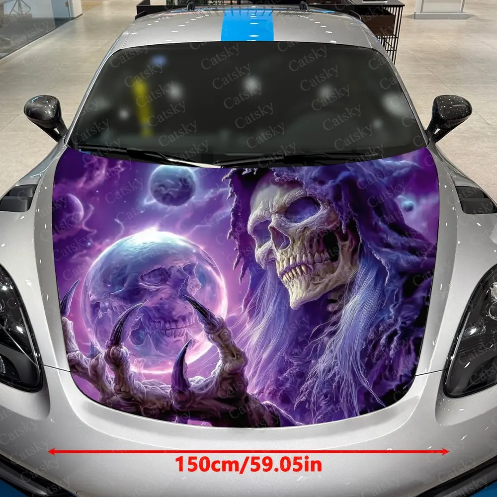 Lich Astrology Car Hood Decorative Stickers. It Enhances The Aesthetic Of The Vehicle And Can Be Easily Applied To Metal Surface