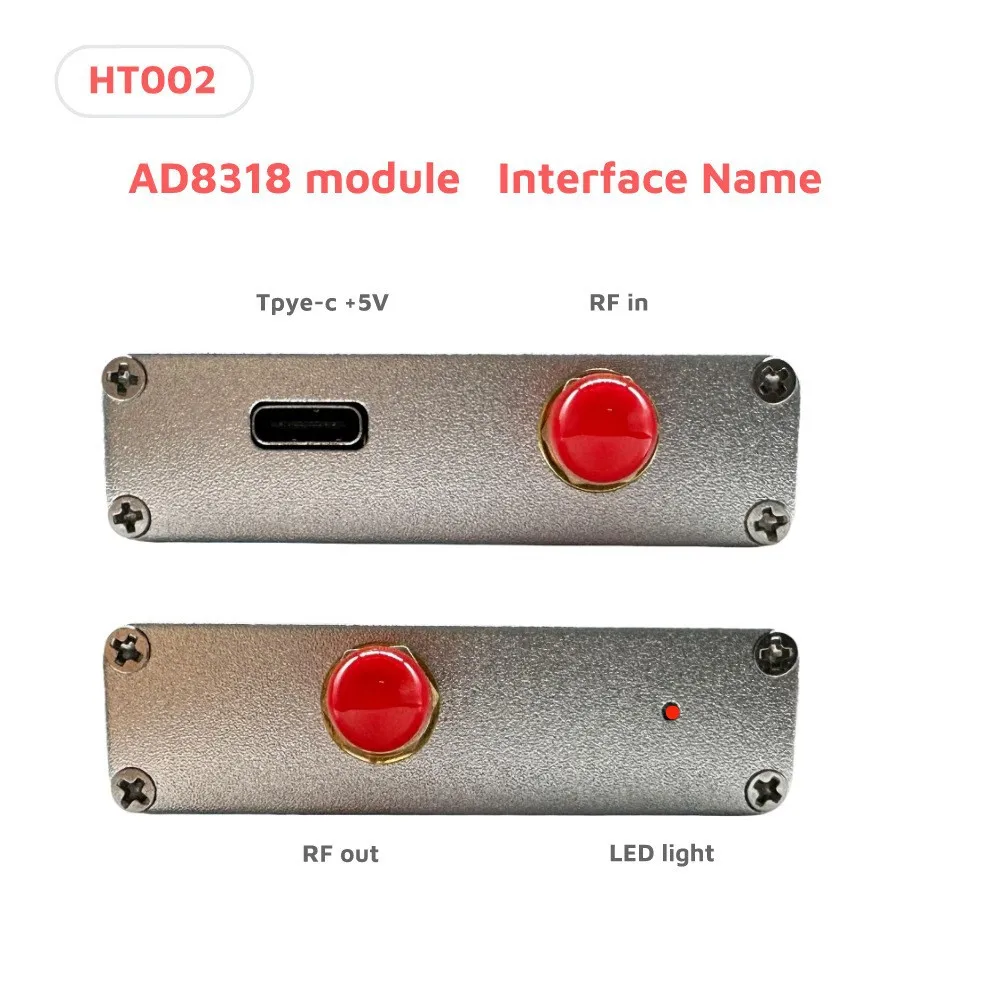 AD8318 Module RF Power Meter Logarithmic Detector, 1MHz‑8GHz Wide Band RF Power Detection Module