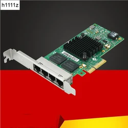 4 Port RJ45 PCI Express Network Card for Intel I350 Chip PCI-E X4 Server Gigabit Ethernet NIC 10/100/1000Mbps I350T4 for Desktop