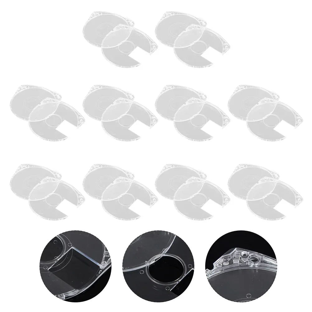 10Pcs Professional Grade Acrylic Game Disc Case Shell Visible Disc Storage Box Easy Access Protective Holder for Games