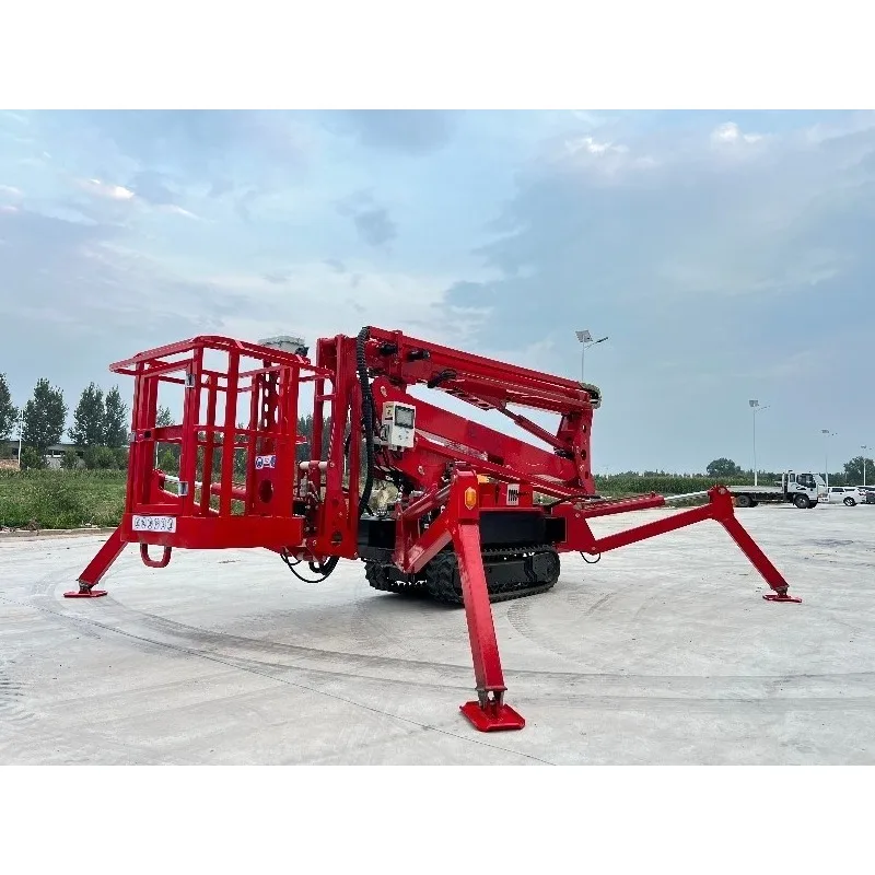 Customized 12m 16m 18m Hydraulic Industrial Used Crawler Boom Lifts Aerial Bucket Lift