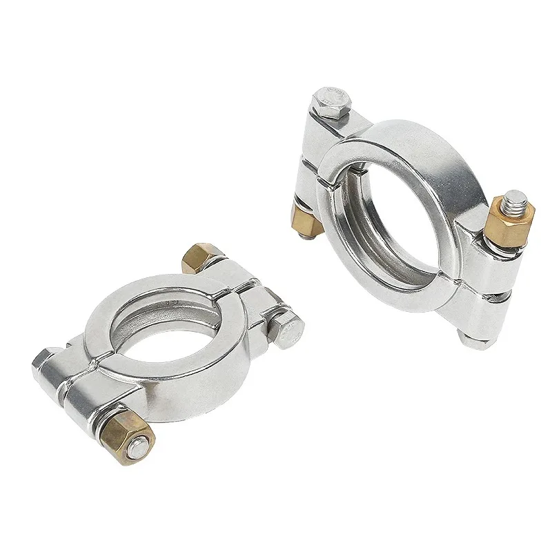 

SAP SS304 High Pressure Tri Clamp 13MHP Sanitary food grade High Pressure Clamp K25.2mm-K119mm stainless steel bolted clamps