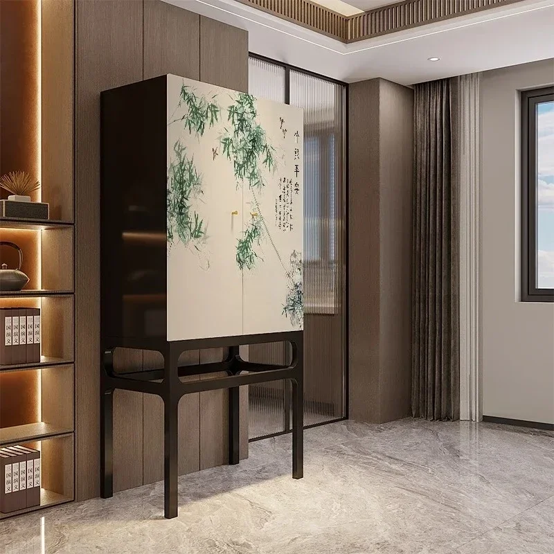 A Chinese-Style Solid Wood Custom Hallway Hallway Modern Minimalist Chest of Drawers