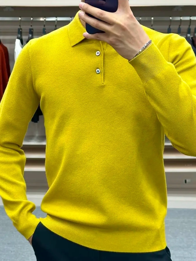 

Высококачественный мужской вязаный свитер с воротником: модный, универсальный, комфортный, трендовый. Новинка осенне-зимнего сезона.