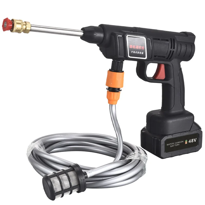 Portable Cordless High Pressure Wash Gun Lithium Battery Car Washer For Auto Care And Household Garden Irrigation