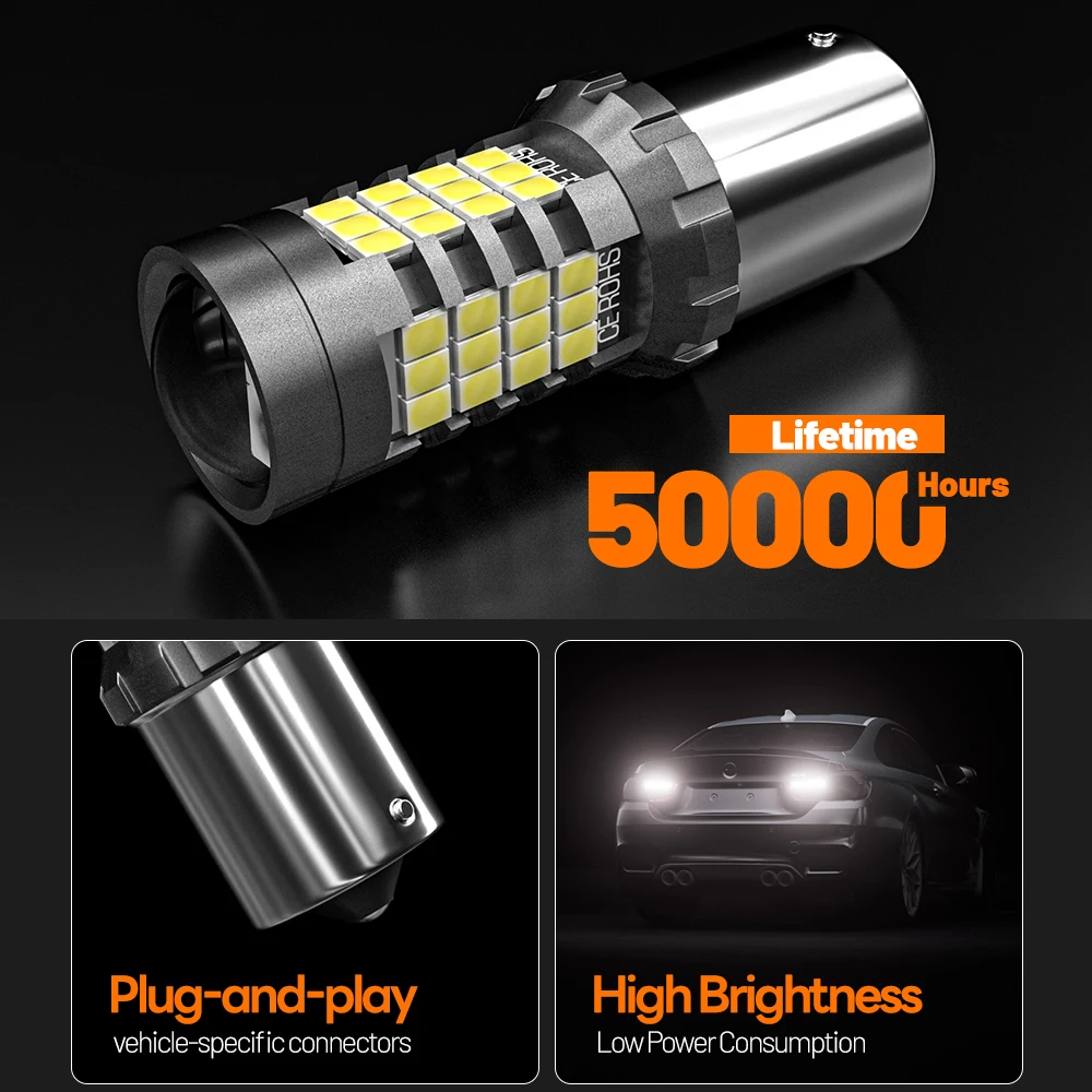 2 قطعة LED عكس ضوء لمبة مصباح P21W BA15S 1156 Canbus لمرسيدس بنز W416 W463 W251 V251 W220 C215 R129 R230 R170 R171 R199 #6