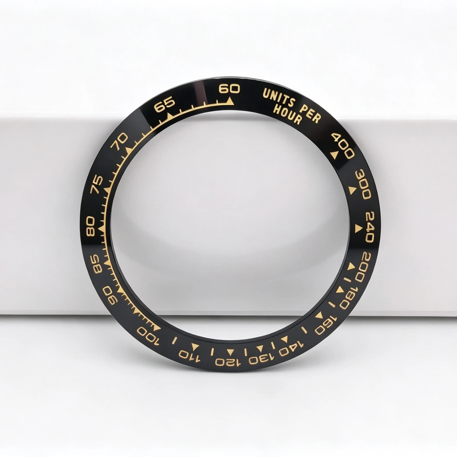 Black Ceramic Bezel Insert for RLX Daytoona 116518 116508 116523 40mm, Cerachrom Style Tachymeter, Aftermarket Parts