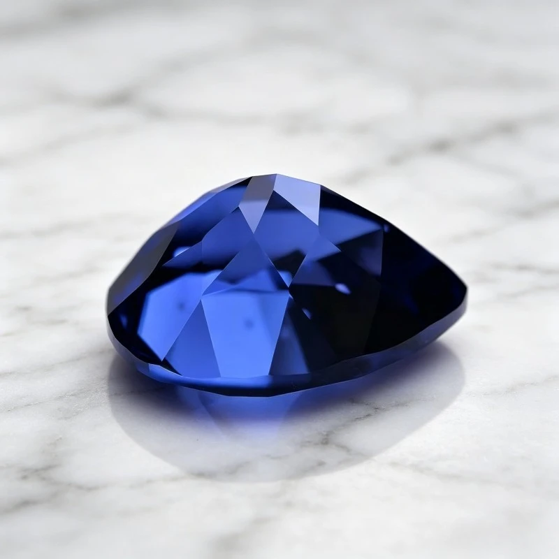 Lab Grown Sapphire Pear Shape Royal Blue Color High Quality Gemstone for Charms Jewelry Making Materials Selectable Certificate