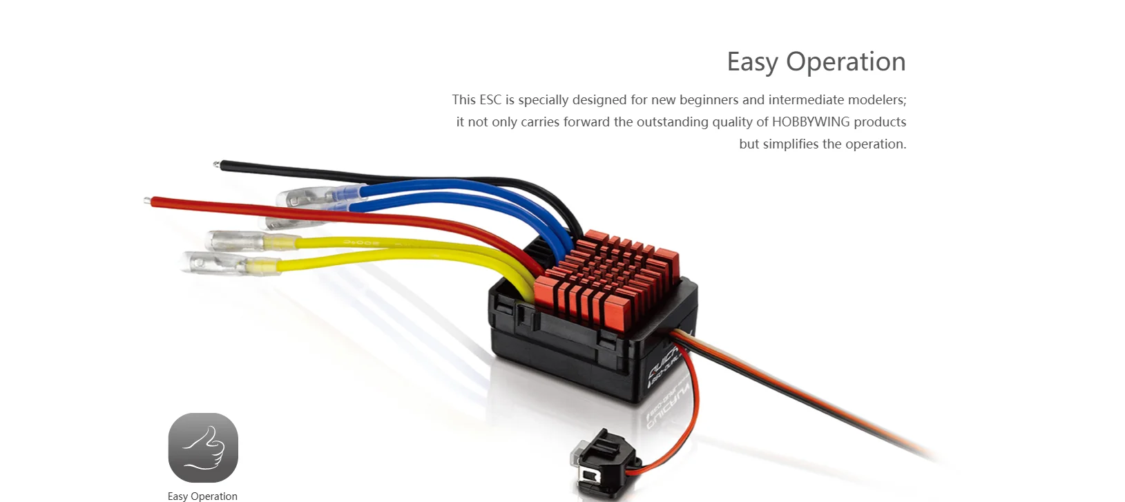 Hobbywing QuicRun 0880-Dual-Brushed Waterproof Brushed ESC 60A RC Speed Controller for 1/8 RC Vehicle Model Parts