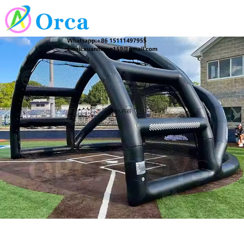 Professional Inflatable Turtle Backstop for Baseball & Golf Outdoor Batting Cages Tent Blow-up Hitting Net Court for Players