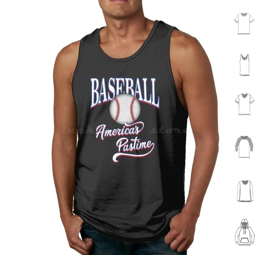 Baseball-America's Pastime Tank Tops Print Cotton Baseball Sport Americas Pastime Activity Spare Time Activity Game Ball