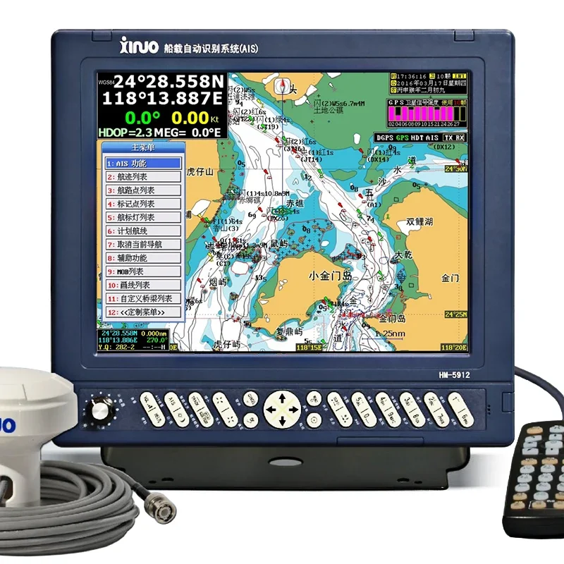 Beidou HM-5912W البحرية AIS تجنب الاصطدام الملاح الساحلية الداخلية نهر الرسم البياني آلة CCS شهادة فحص السفينة