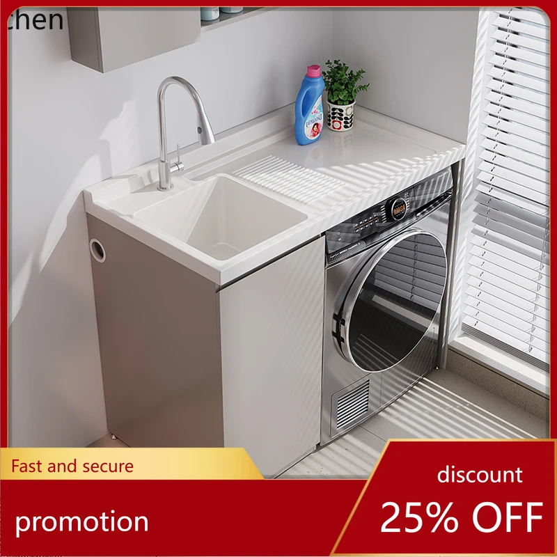 

HT stainless steel washing machine laundry laundry sink countertop basin significant other integrated cabinet corner cutting