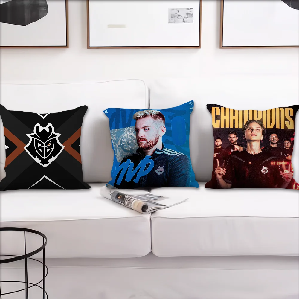 G2 Esports CSGO NIKO Champion 2024 cushion cover Pillow Case Cushion Room Bedroom Headboard Sofa Living Backrest Car Square